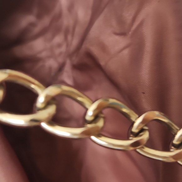 Jessica McClintock Women's Shimmer Burgandy/Rust Crinkle Envelope Purse - Picture 10 of 15